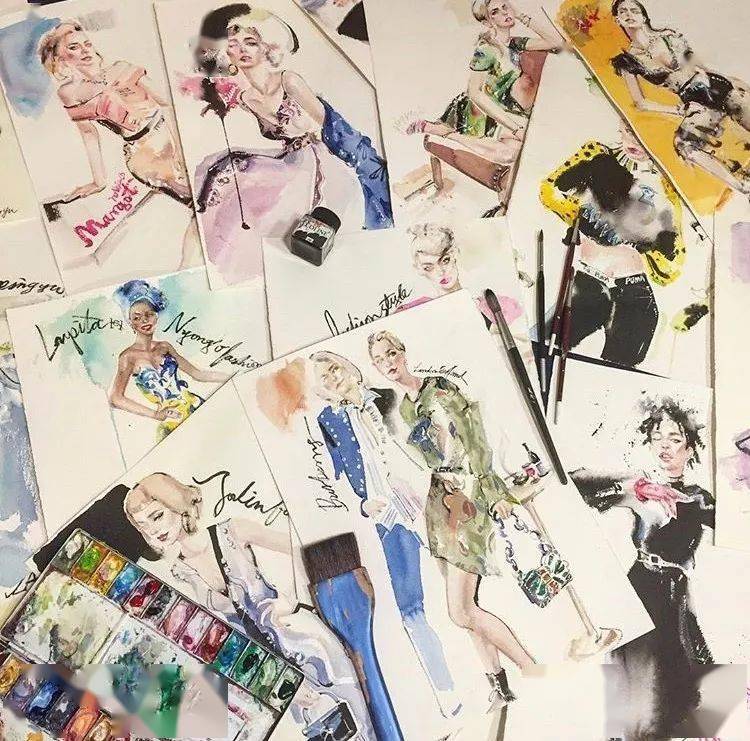Chiu|超级仙美的绘画步骤分享！Ping-Yu Chiu助你水彩时装画更上一层楼！