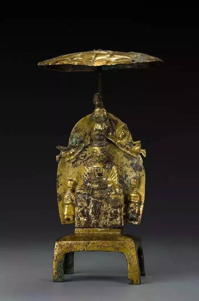 隋开皇五年铜鎏金菩萨立像585年仏像中国古美術-