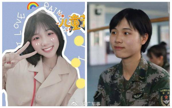 央广军事微博|女兵入伍前后对比照：有一种蜕变叫参军
