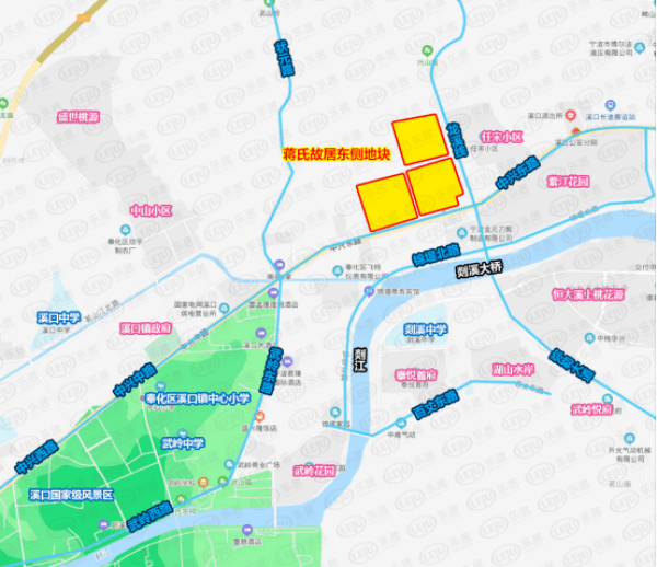 奉化区溪口镇中兴东路以北一号,二号,三号地块