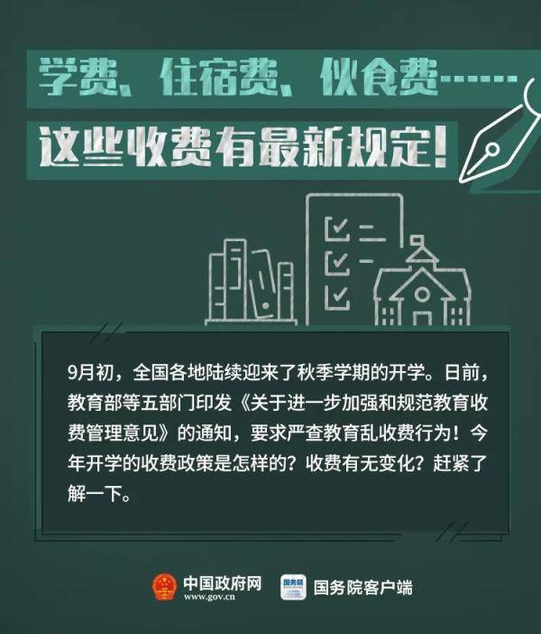 来源|这些教育乱收费行为要严查！涉及学费、住宿费、伙食费……