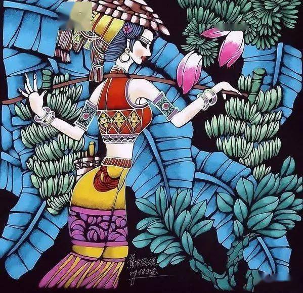 云南重彩画,艳丽的民族风