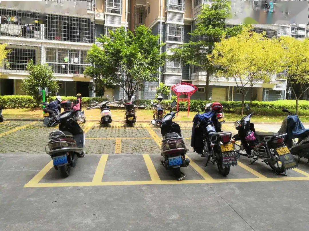 规划摩托车停车位,规范小区停车秩序