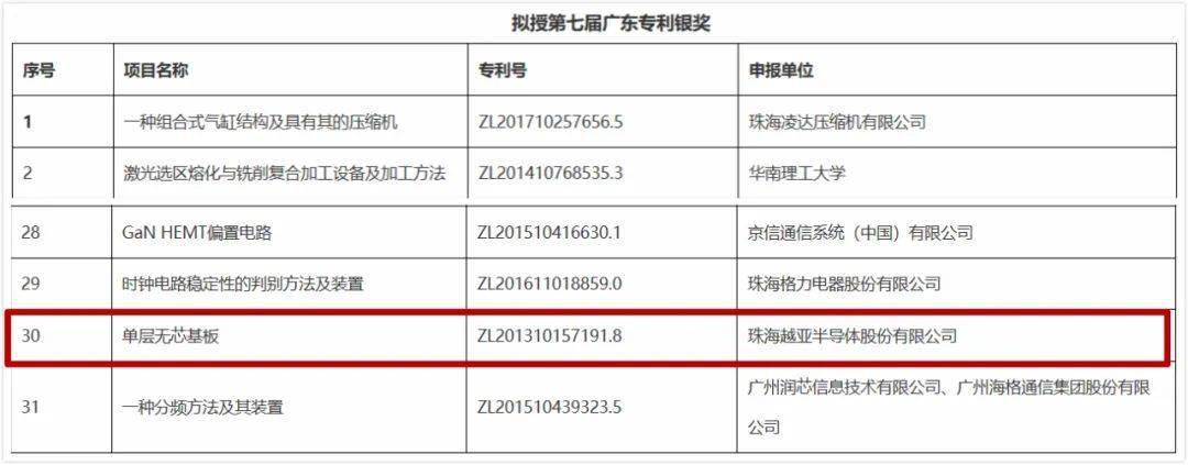 评审委员会|越亚半导体获广东省专利奖！