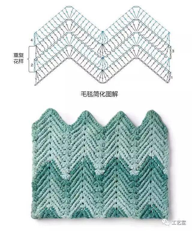 波浪|42款钩针波浪编织花样,钩到手抽筋(附教程)