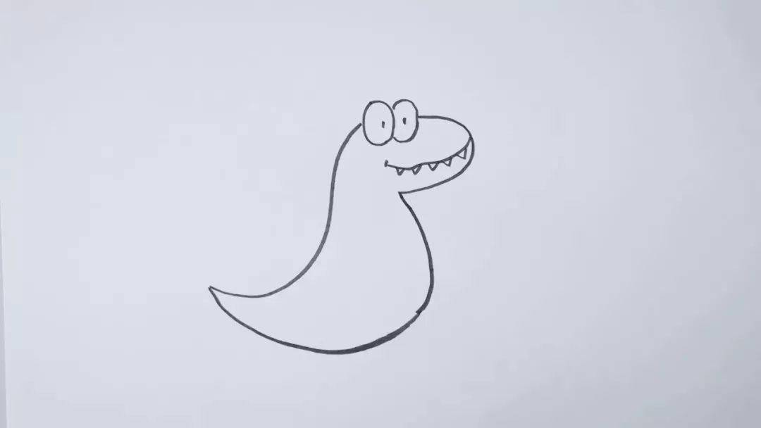 【简笔画】涂颜色 一步一步画恐龙简笔画图解教程