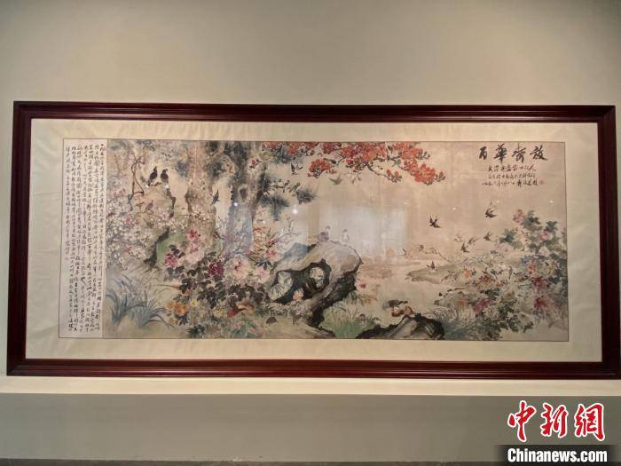 關山月等26人合作巨幅畫作《百花齊放》在穗展出 國際 第2張