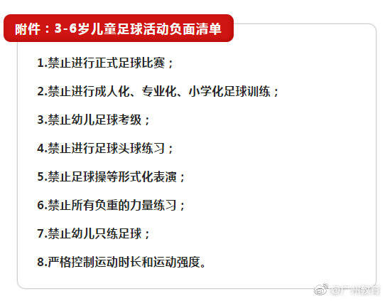 足球|《3-6岁儿童足球活动负面清单》发布！幼儿足球考级、足球操等被禁