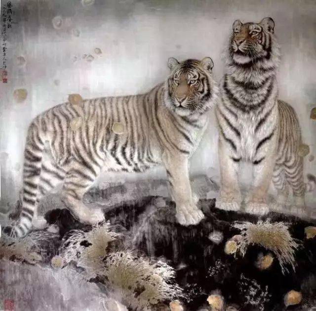 冯大中画虎,虎虎生威!
