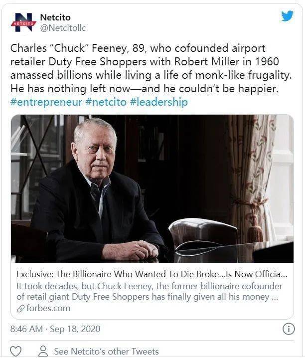 富豪|自住老破小，裸捐80亿美金！89岁顶级富豪宣布破产：我终于实现了梦想