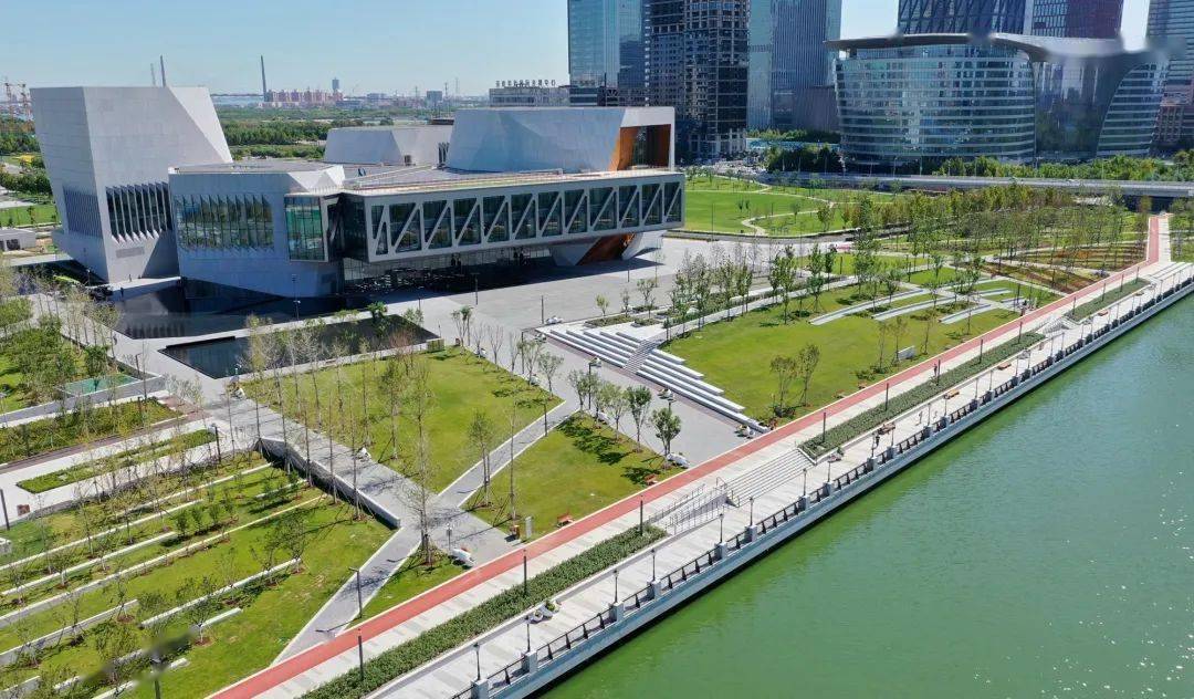 滨海新区海河畔,茱莉亚滨河公园投用,大美!_市民