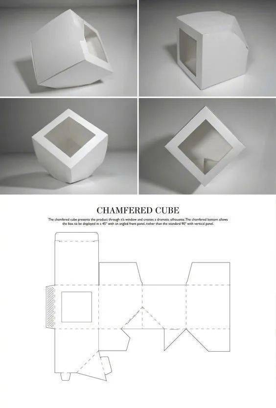 收藏包装结构异形盒的展开图