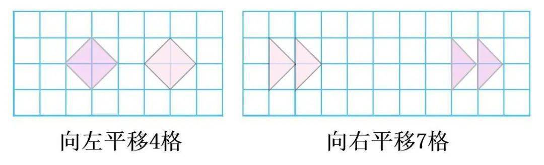 重点:能正确地在方格纸上画出按水平或垂直方向平移的图形.