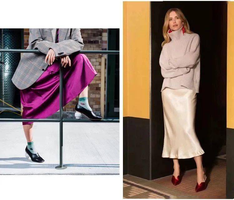 裙子|好物┃风靡时尚圈的丝滑半裙，穿上显瘦10斤还美得很高级！