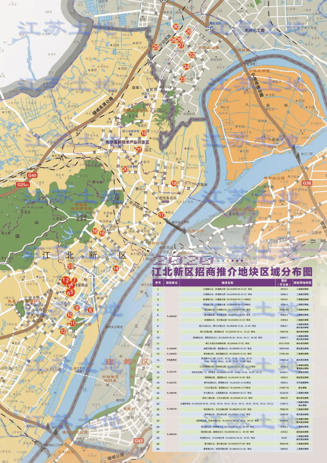 24幅涉宅,超170公顷!江北新区推出30幅重磅地块