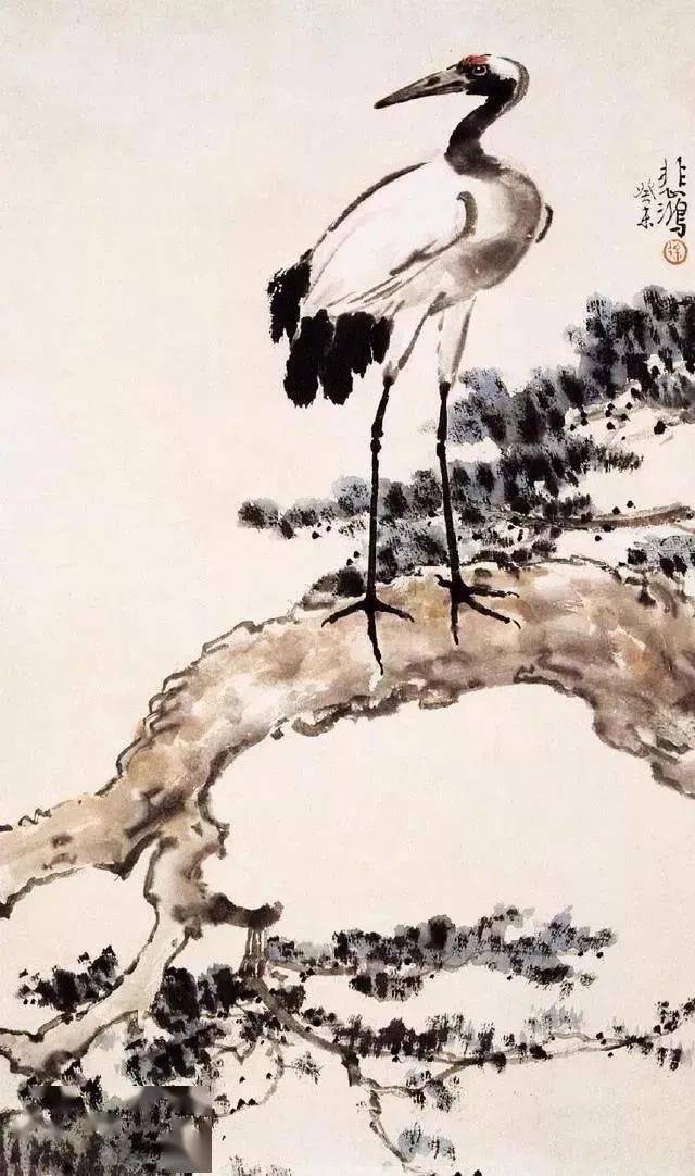悲鴻 仙鶴圖 徐悲鸿画鹤，得些许仙气_松鹤延年