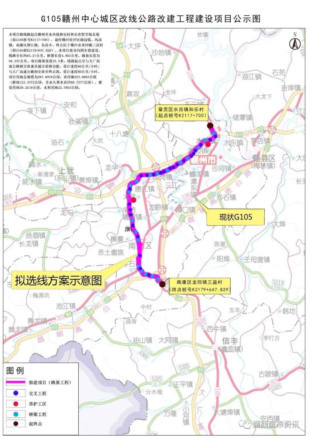 进度好慢啊~g105赣州中心城区改线公路改建项目用地预审与选址批前