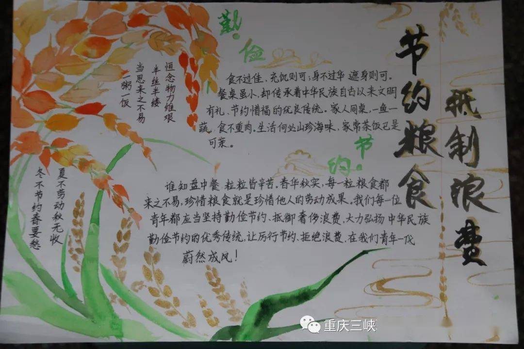 "节约粮食 抵制浪费"手抄报活动投票开始啦!