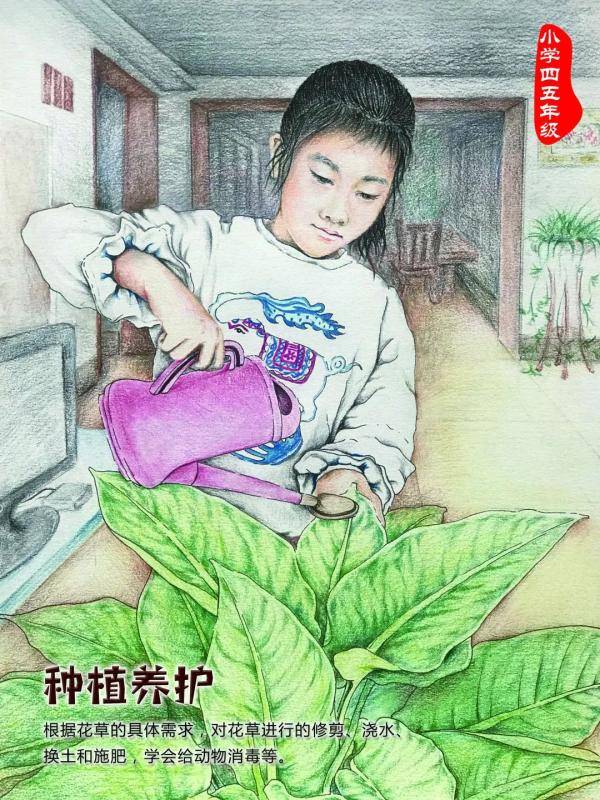 临淄区|不同年龄段中小学生该做哪些家务？这份彩绘“劳动指南”，请收藏！