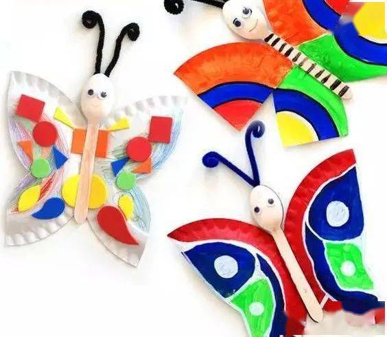幼儿园环创素材,简单易学的手工蝴蝶制作