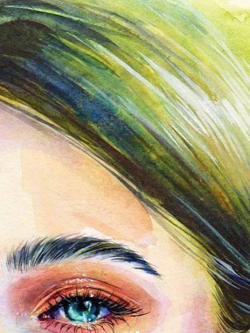 水彩|沉迷眼睛刻画的小伙伴看过来！Lina的水彩人物肖像步骤统统分享给你！