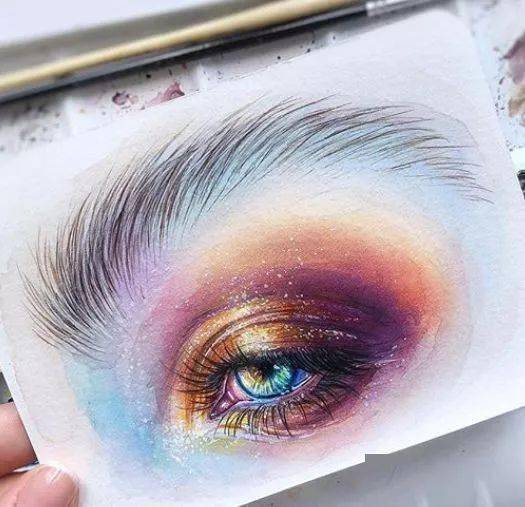 水彩|沉迷眼睛刻画的小伙伴看过来！Lina的水彩人物肖像步骤统统分享给你！