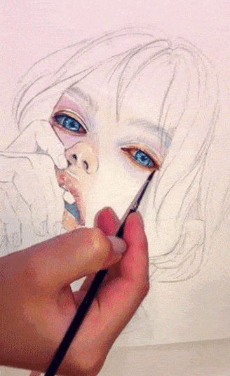 水彩|沉迷眼睛刻画的小伙伴看过来！Lina的水彩人物肖像步骤统统分享给你！