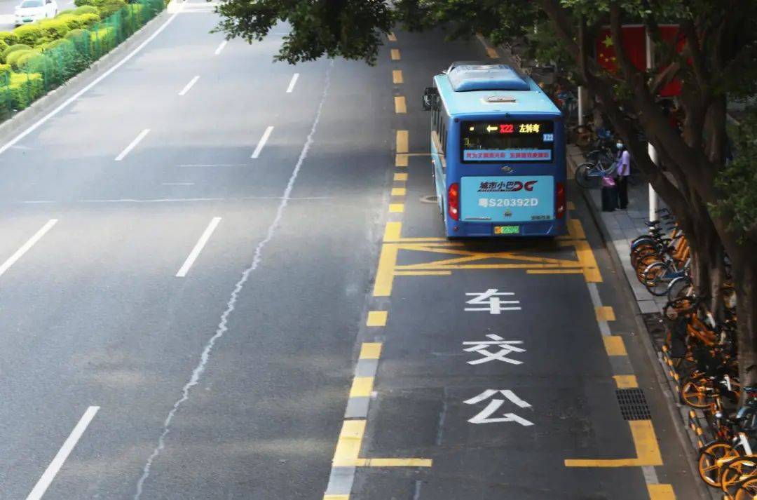 东莞中心城区新增多条公交车道,抓拍?