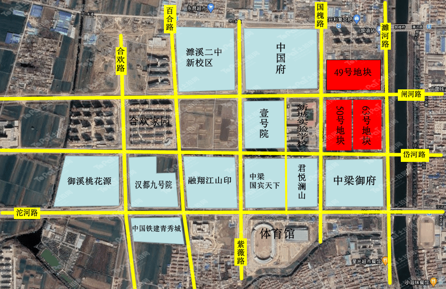 土拍前夜 · 淮北|濉溪河西新区3宗约180亩商住地块明日开拍,起拍总价