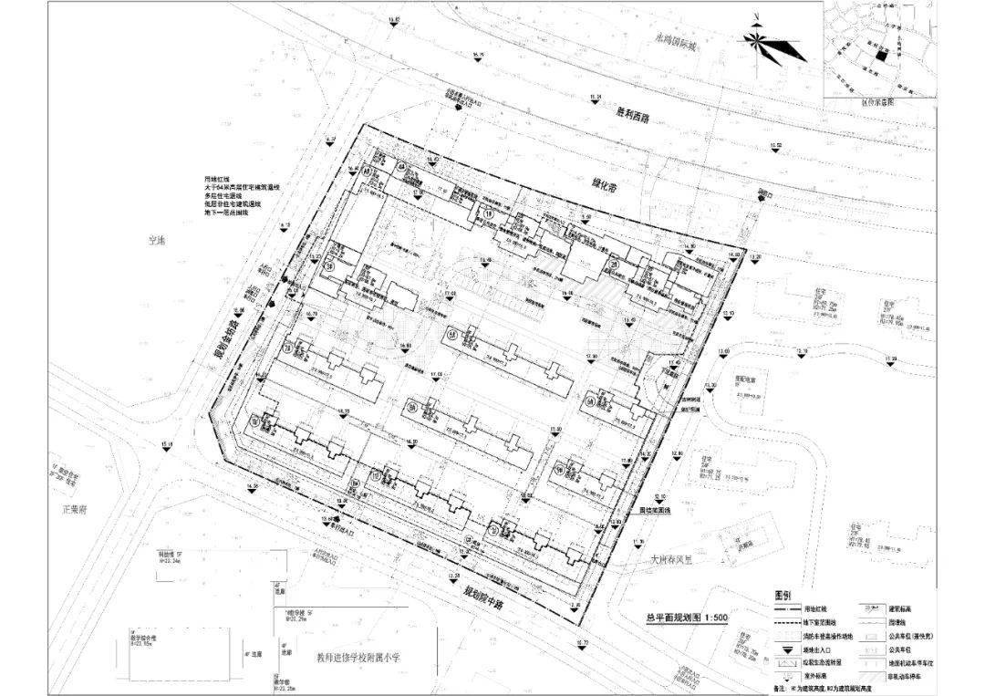 漳州西部这地块建筑设计方案总平面图进行批前公示!