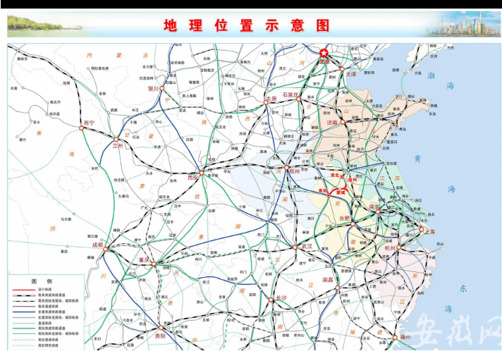 线路自淮宿蚌城际铁路双堆集站至郑阜高铁阜阳西站,新建贯通正线长度