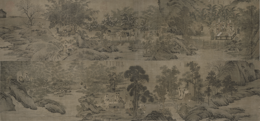 《西园雅集图》宋,刘松年自然意境 静谧至朴汀步置石的小院,一种