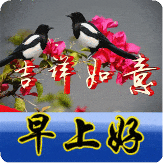 清晨早上好问候动画表情鲜花图片 秋天早安问候动态