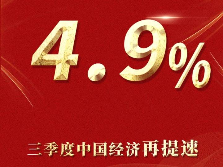 中国|三季度中国经济增速加快至4.9%