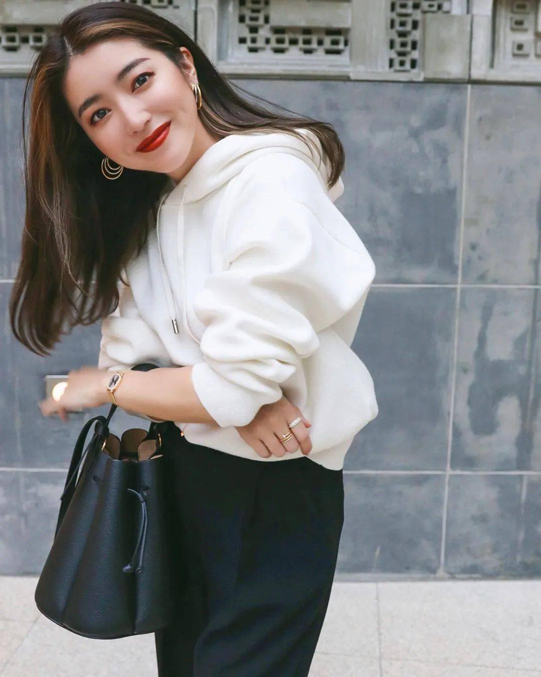 代官山女子风格日本模特大口智惠美的韵味穿搭