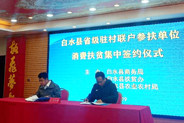 白水县省级驻村联户参扶单位消费扶贫集中签约