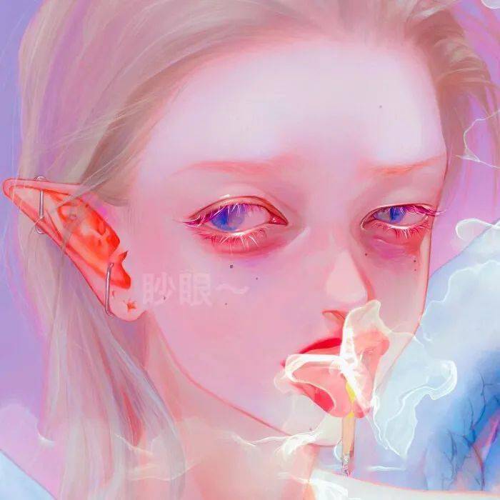 病娇丧系诡异画风,画面明亮却表达黑暗情感,优秀!