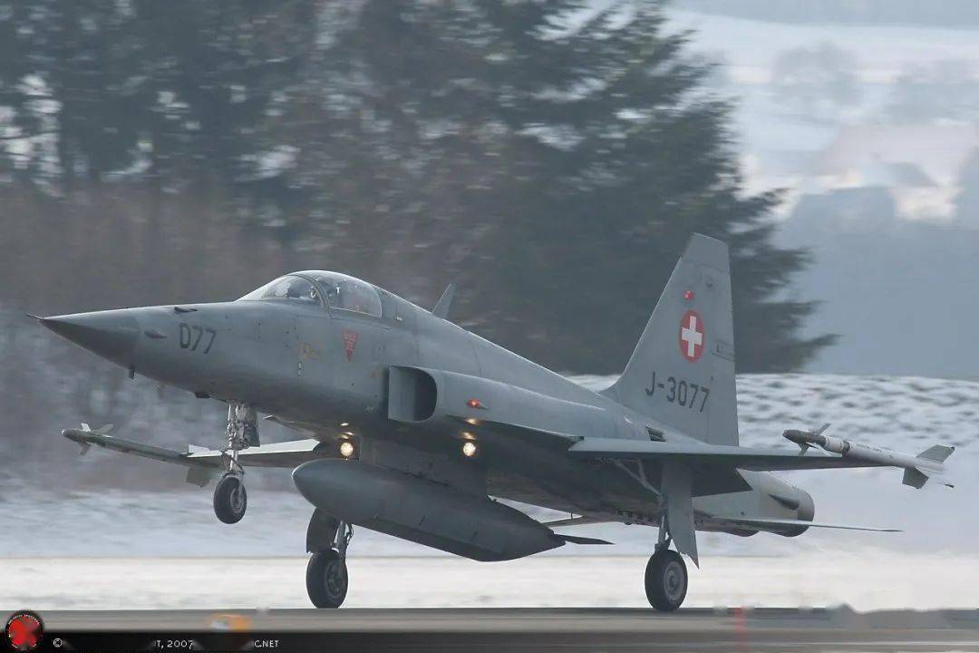 瑞士上空的虎f5ef老虎轻型战斗机掠影