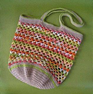 毛线|用剩余的毛线钩了几个购物网袋，出门真是好用极了！