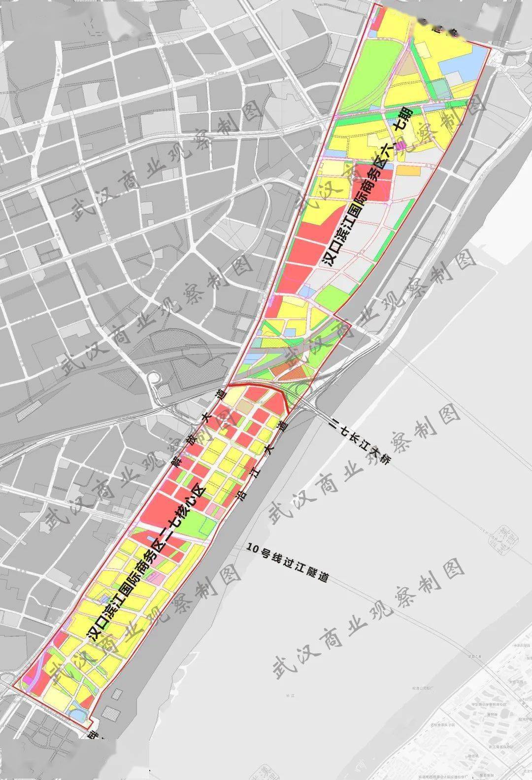 黄金七公里丨武汉二七滨江商务区汉口滨江国际商务区二七核心区发展大