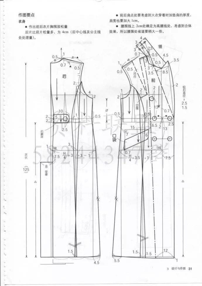 18款冬季大衣结构纸样裁剪图!