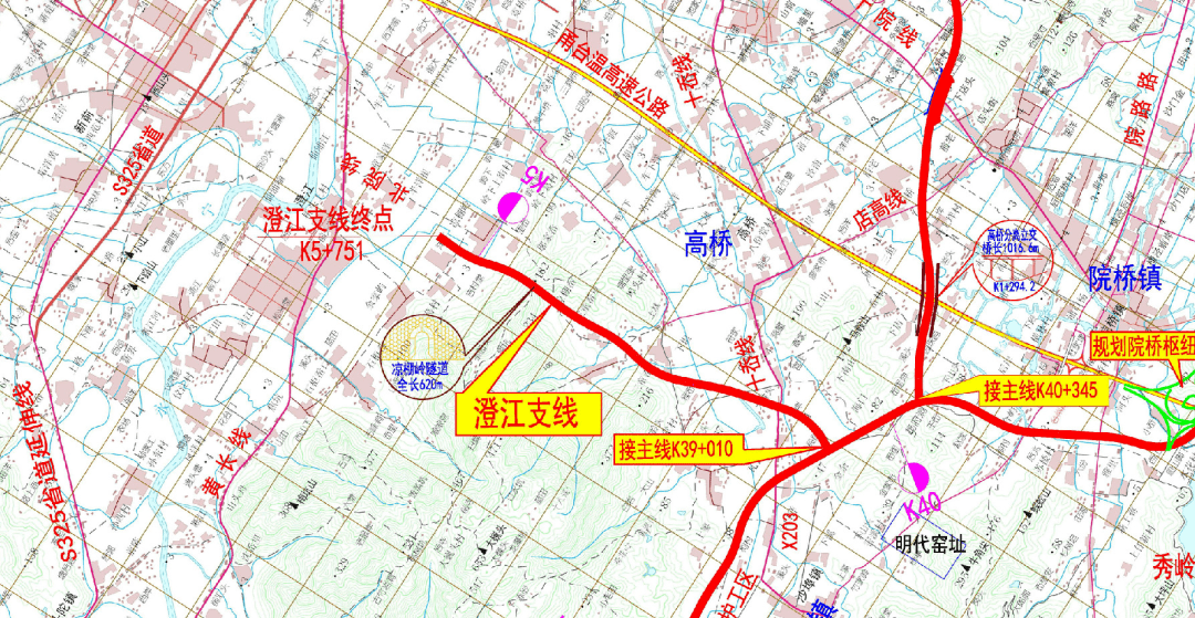 104国道黄岩头陀至院桥公路工程澄江支线即将建成!