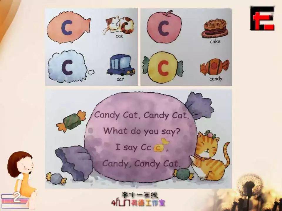 i say cc [k],  candy,candy cat.