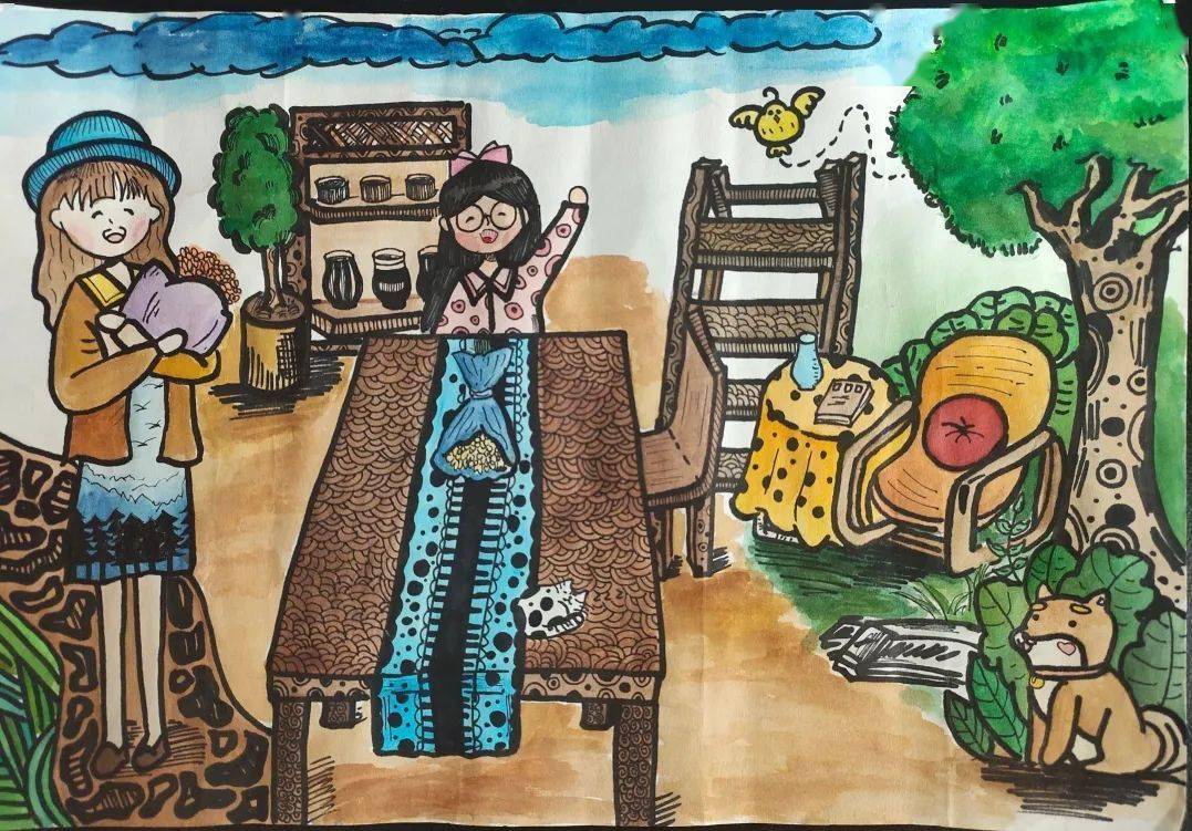 "我家的美丽庭院"绘画比赛评奖啦!来为"如画姜山"锦上添花