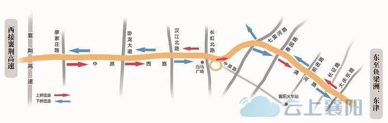 东西轴线樊城段这个路口将设上下匝道!