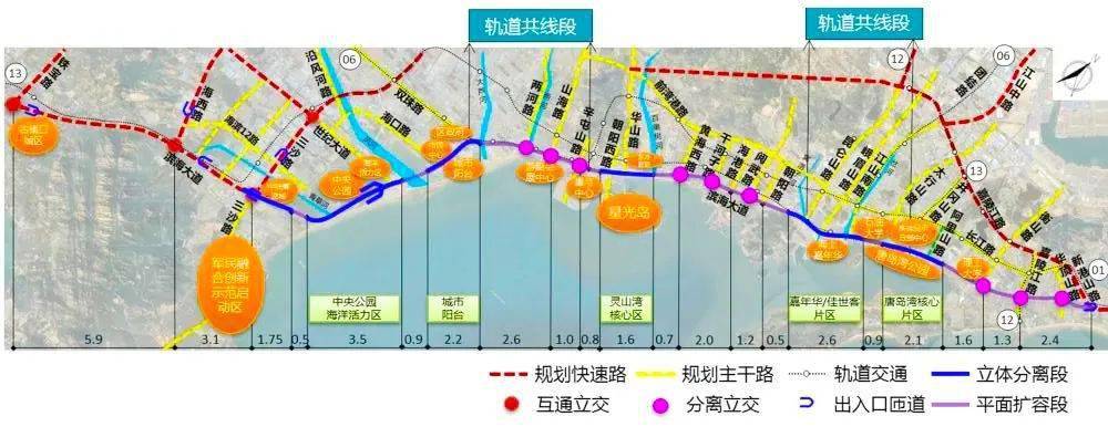 西海岸新区滨海大道这段路要变双向10车道!未来地上地下都能通行