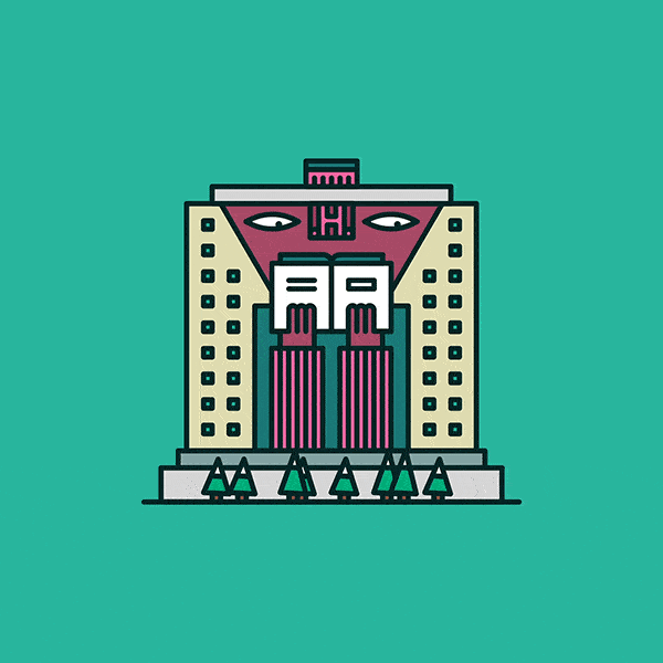 每一个gif后面都蕴含着作者对这些建筑的情感他也希望用这种方式改变