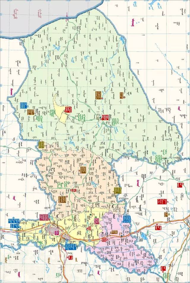 内蒙古12盟市蒙古语地图 太实用了 赶紧收藏!