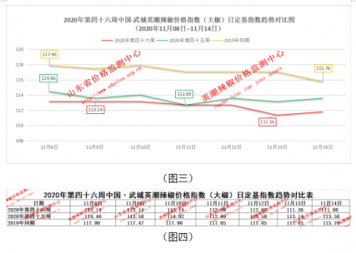 市场|2020年中国·武城英潮辣椒第46周指数分析报告（11月08日--11月14日）