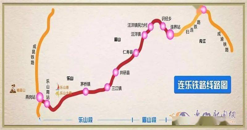 连乐铁路建成后, 通过成昆线,成昆复线往北,连通成都枢纽可通往川西